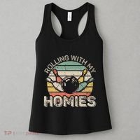 Rolling With My Homies Retro Bowling Bowler Team Funny Women's Tank Top thumb 3