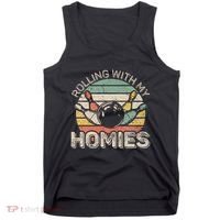 Rolling With My Homies Retro Bowling Bowler Team Funny Tank Top thumb 0