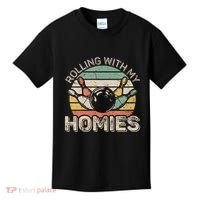 Rolling With My Homies Retro Bowling Bowler Team Funny Kids T-Shirt thumb 0