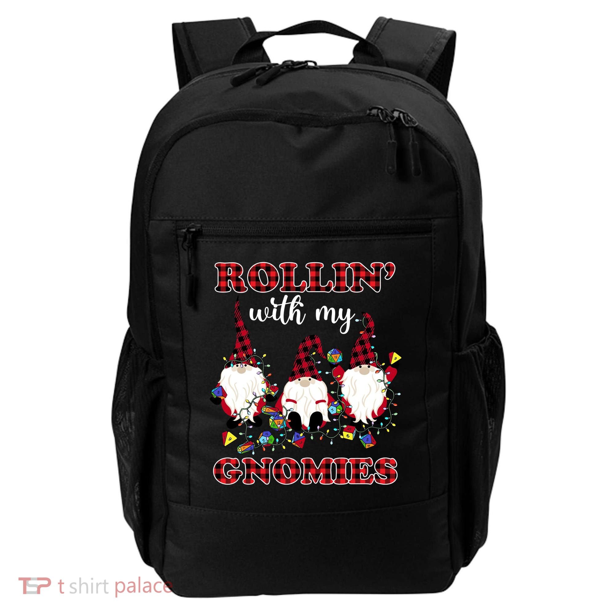Rollin With My Gnomies Roll For Initiative Christmas Gnomes Gift Backpack