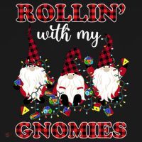 Rollin With My Gnomies Roll For Initiative Christmas Gnomes Gift Bucket Hat thumb 4