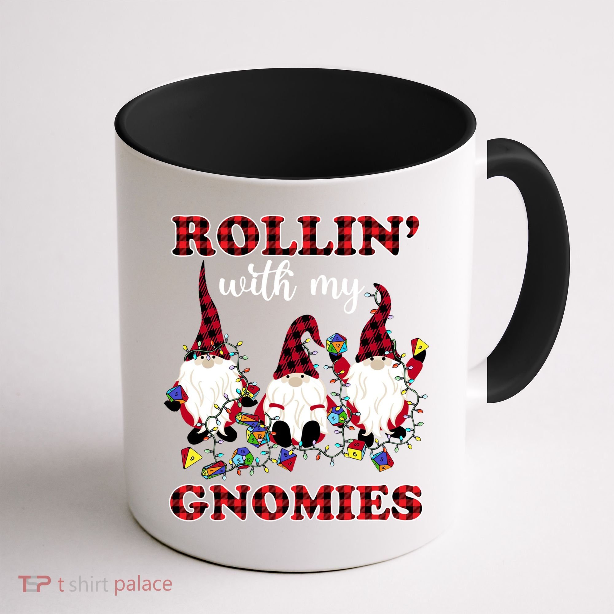 Rollin With My Gnomies Roll For Initiative Christmas Gnomes Gift Coffee Mug