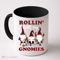 Rollin With My Gnomies Roll For Initiative Christmas Gnomes Gift Coffee Mug thumb 0