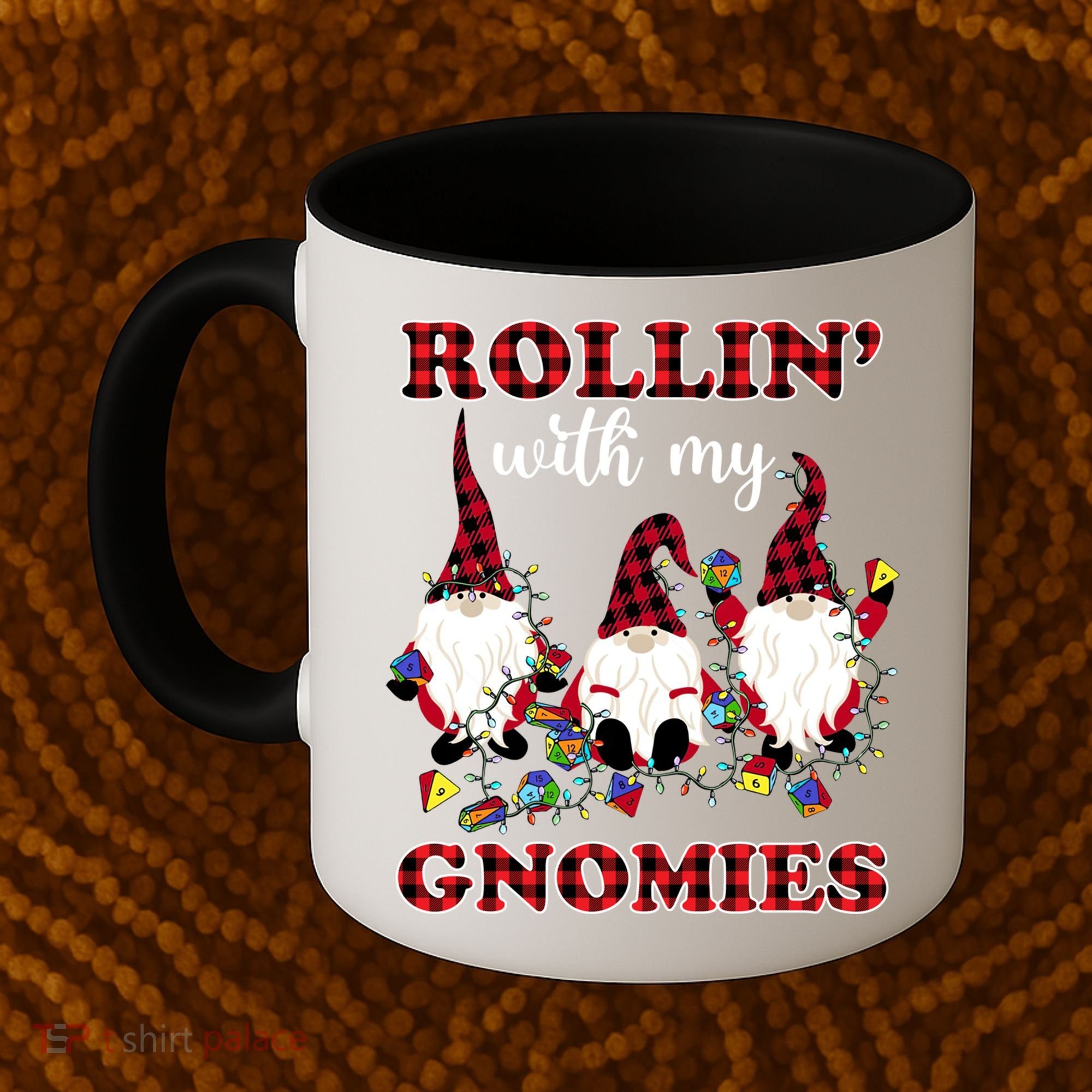 Rollin With My Gnomies Roll For Initiative Christmas Gnomes Gift Coffee Mug