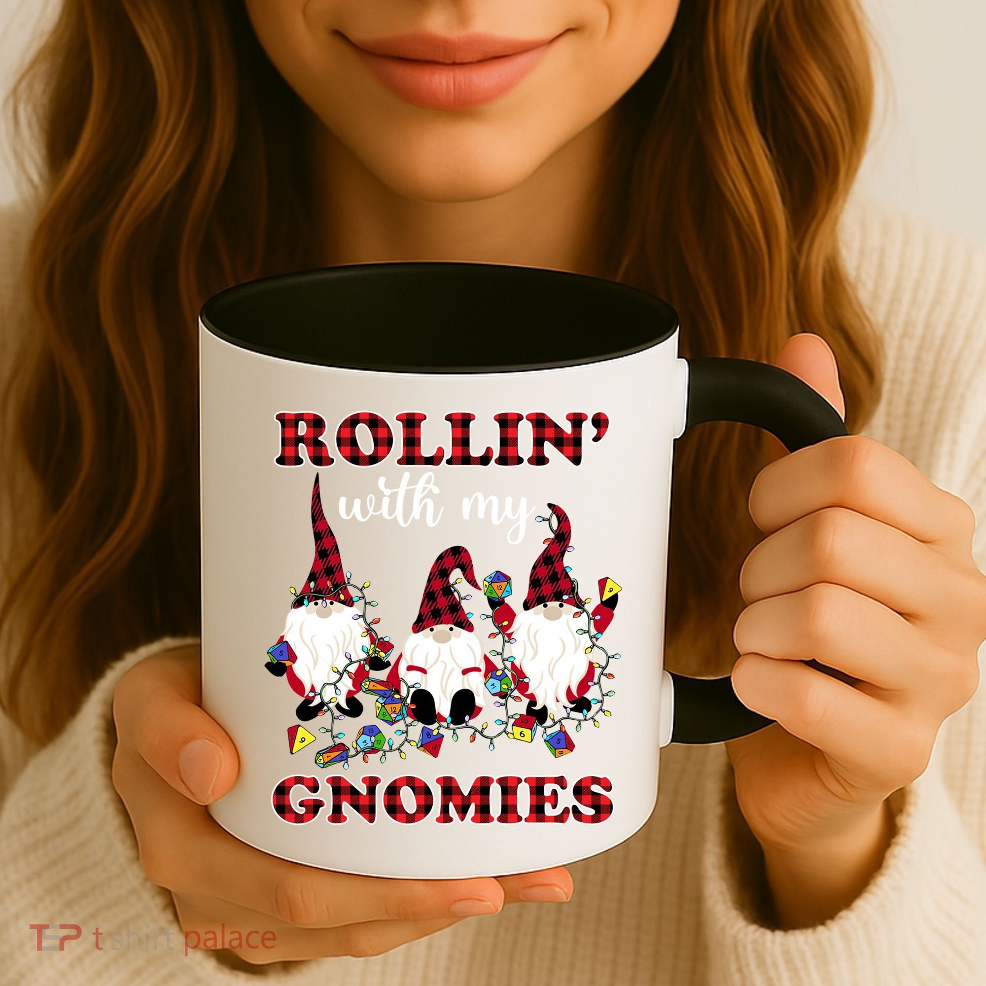 Rollin With My Gnomies Roll For Initiative Christmas Gnomes Gift Coffee Mug