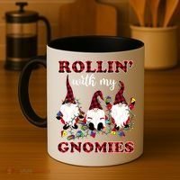Rollin With My Gnomies Roll For Initiative Christmas Gnomes Gift Coffee Mug thumb 4