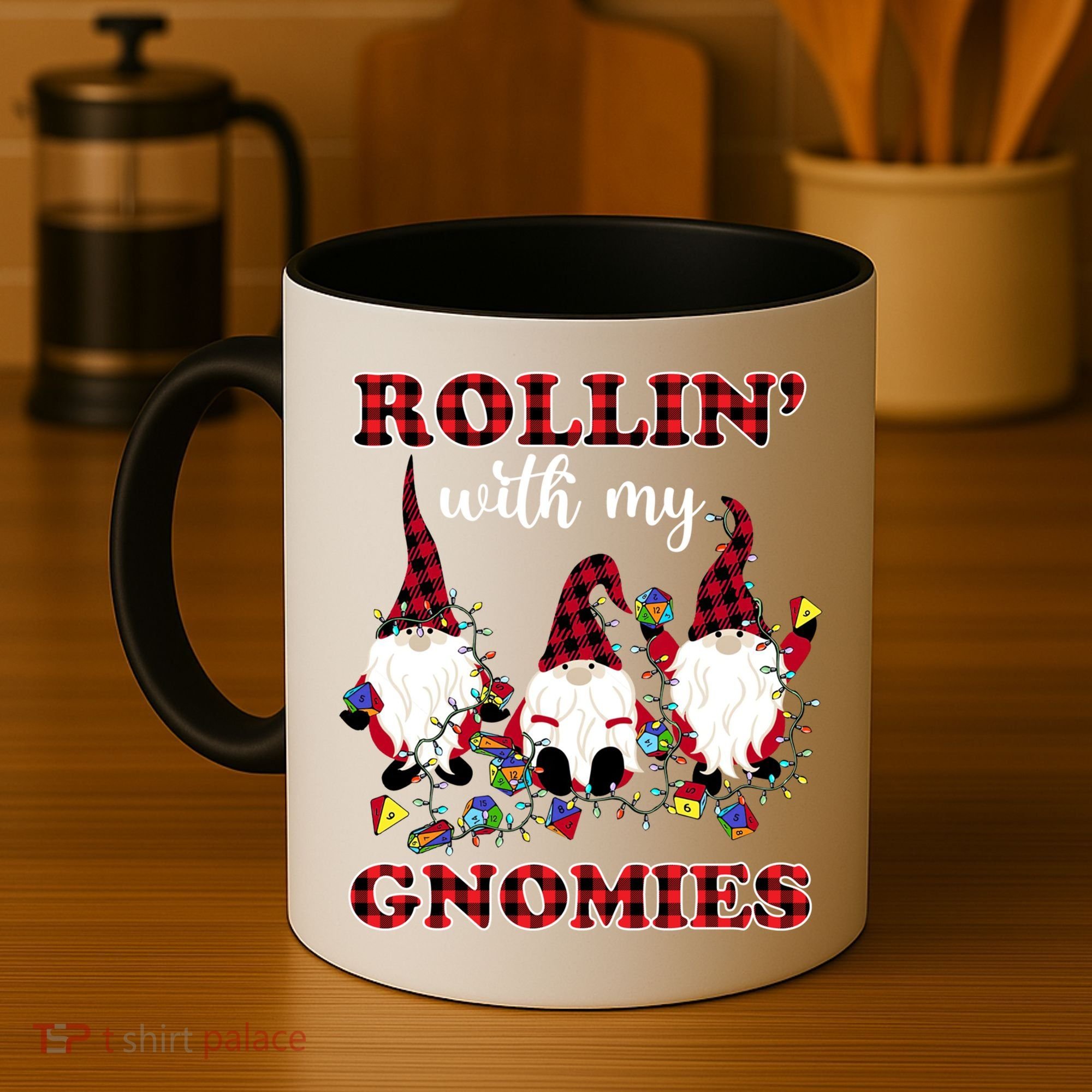 Rollin With My Gnomies Roll For Initiative Christmas Gnomes Gift Coffee Mug