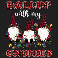 Rollin With My Gnomies Roll For Initiative Christmas Gnomes Gift Beanie thumb 2
