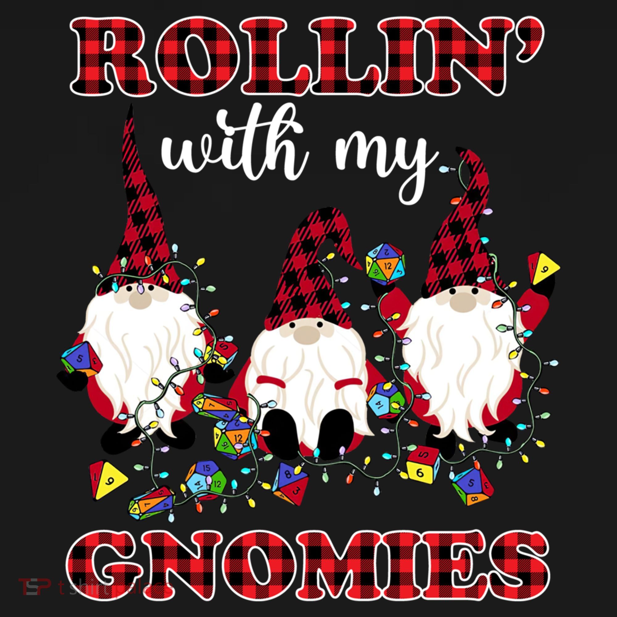 Rollin With My Gnomies Roll For Initiative Christmas Gnomes Gift Women's Hoodie