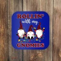 Rollin With My Gnomies Roll For Initiative Christmas Gnomes Gift Coaster thumb 0