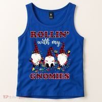 Rollin With My Gnomies Roll For Initiative Christmas Gnomes Gift Tank Top thumb 2