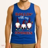 Rollin With My Gnomies Roll For Initiative Christmas Gnomes Gift Tank Top thumb 3
