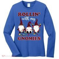 Rollin With My Gnomies Roll For Initiative Christmas Gnomes Gift Women's Long Sleeve Shirt thumb 0