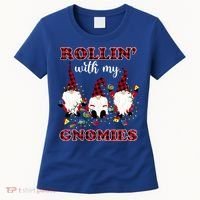 Rollin With My Gnomies Roll For Initiative Christmas Gnomes Gift Women's T-Shirt thumb 0