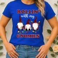Rollin With My Gnomies Roll For Initiative Christmas Gnomes Gift Women's T-Shirt thumb 2
