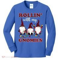 Rollin With My Gnomies Roll For Initiative Christmas Gnomes Gift Kids Long Sleeve Shirt thumb 0