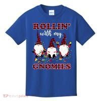 Rollin With My Gnomies Roll For Initiative Christmas Gnomes Gift Kids T-Shirt thumb 0