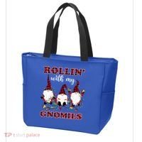 Rollin With My Gnomies Roll For Initiative Christmas Gnomes Gift Tote Bag thumb 3