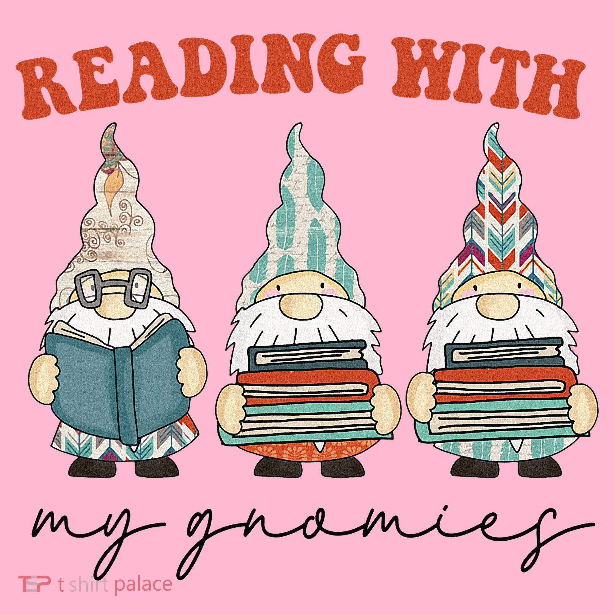Reading With My Gnomies Funny Book Nerd Gnome Love Reading Coaster