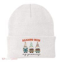 Reading With My Gnomies Funny Book Nerd Gnome Love Reading Beanie thumb 0