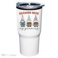Reading With My Gnomies Funny Book Nerd Gnome Love Reading Tumbler thumb 0