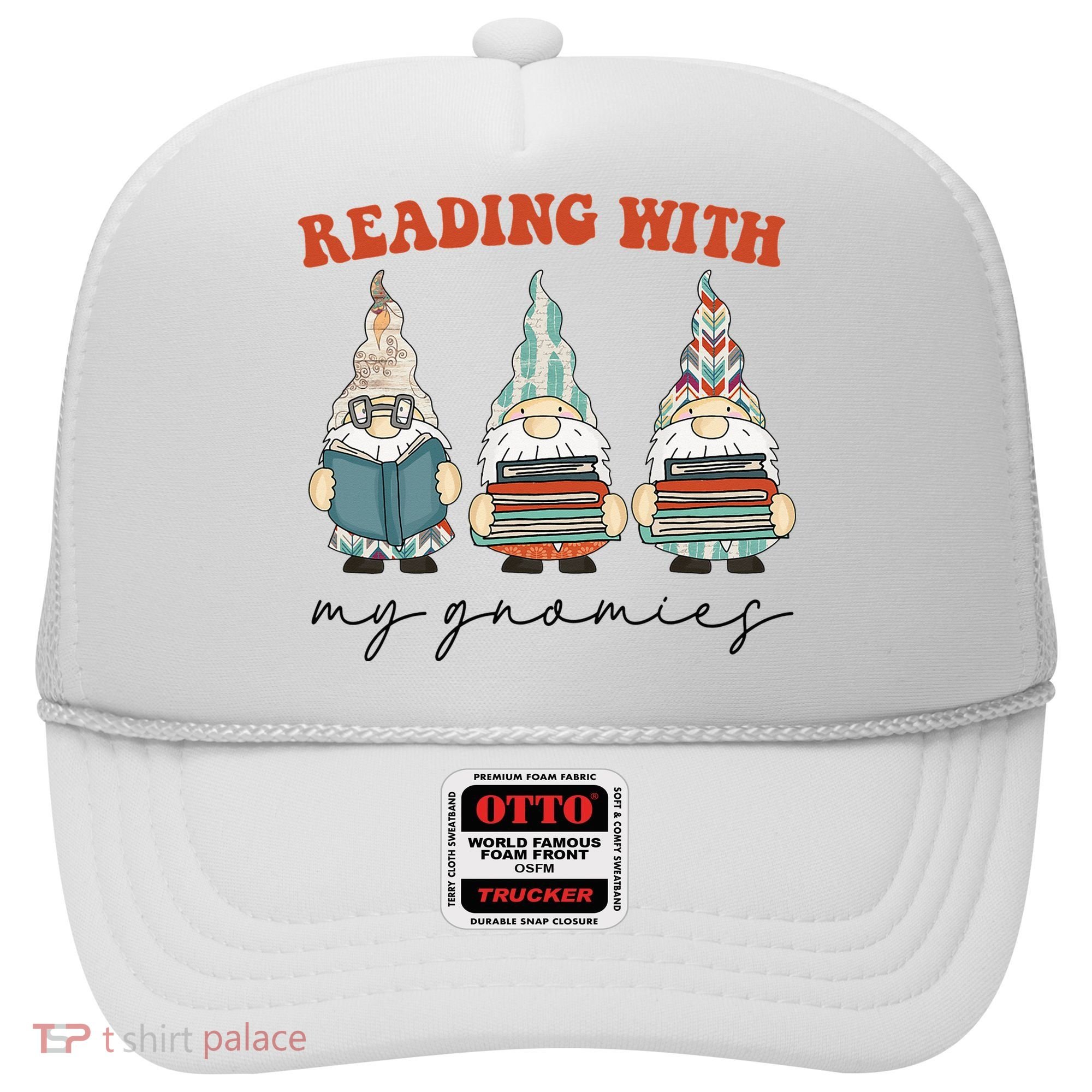 Reading With My Gnomies Funny Book Nerd Gnome Love Reading Hat