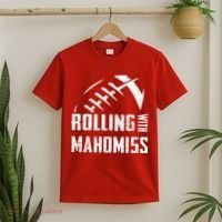 Rolling With Mahomes KC Football Sports Distressed Vintage T-Shirt thumb 2