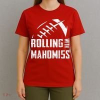 Rolling With Mahomes KC Football Sports Distressed Vintage T-Shirt thumb 4