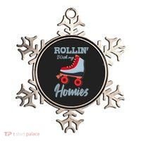 ROLLIN WITH MY HOMIES Roller Skating Roller Girl Skate Ornament thumb 0