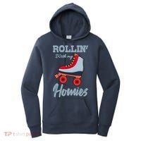 ROLLIN WITH MY HOMIES Roller Skating Roller Girl Skate Women's Hoodie thumb 0