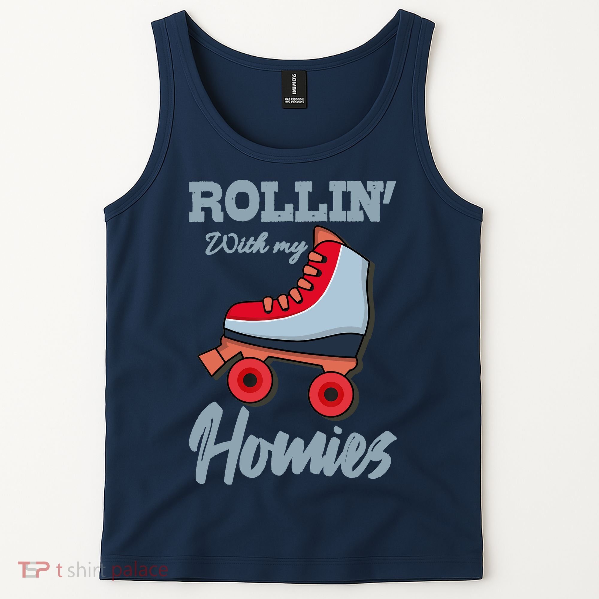 ROLLIN WITH MY HOMIES Roller Skating Roller Girl Skate Tank Top