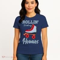 ROLLIN WITH MY HOMIES Roller Skating Roller Girl Skate Women's T-Shirt thumb 4
