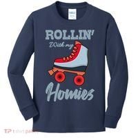 ROLLIN WITH MY HOMIES Roller Skating Roller Girl Skate Kids Long Sleeve Shirt thumb 0
