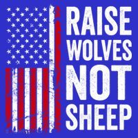Raise Wolves Not Sheep Gift American Patriotic Usa Flag (Back) Gift Apron thumb 3
