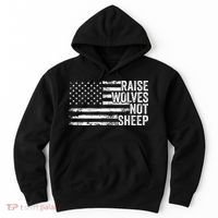 Raise Wolves Not S.H.E.E.P Patriotic Veteran Lions Hoodie thumb 0