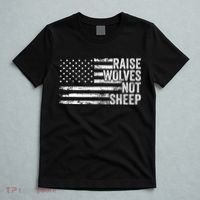 Raise Wolves Not S.H.E.E.P Patriotic Veteran Lions T-Shirt thumb 5