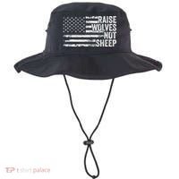 Raise Wolves Not S.H.E.E.P Patriotic Veteran Lions Bucket Hat thumb 0