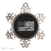 Raise Wolves Not S.H.E.E.P Patriotic Veteran Lions Ornament thumb 0