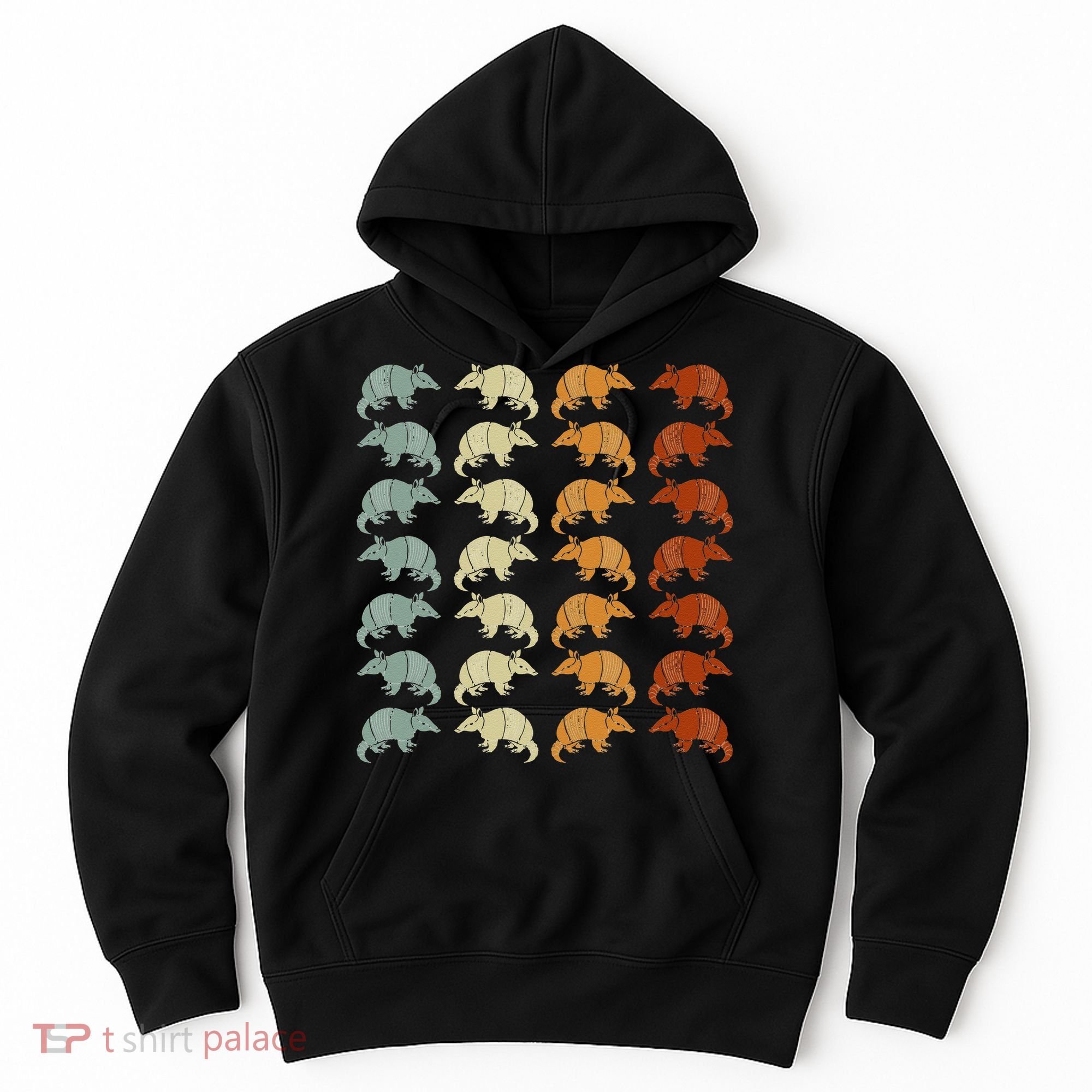 Retro Wild Nature Armadillo Lover Animal Armadillo Hoodie