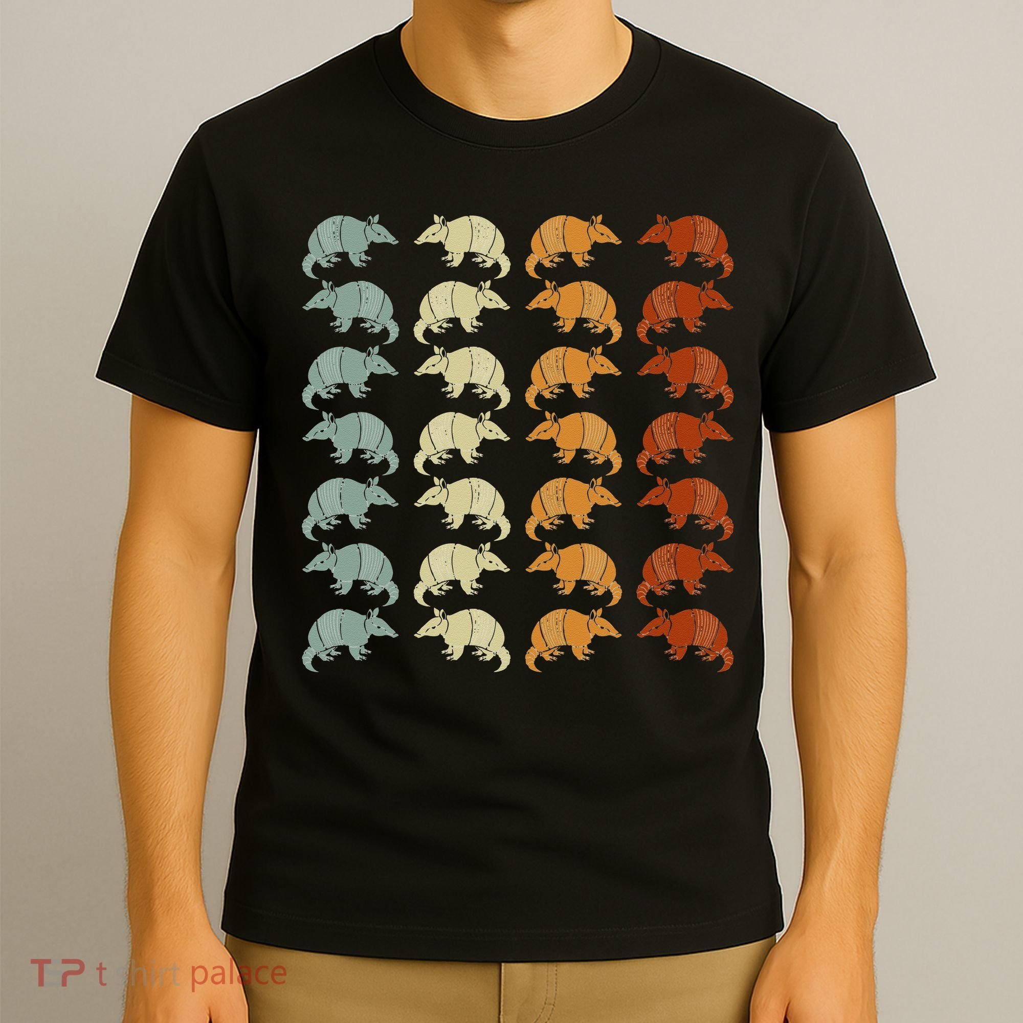 Retro Wild Nature Armadillo Lover Animal Armadillo T-Shirt