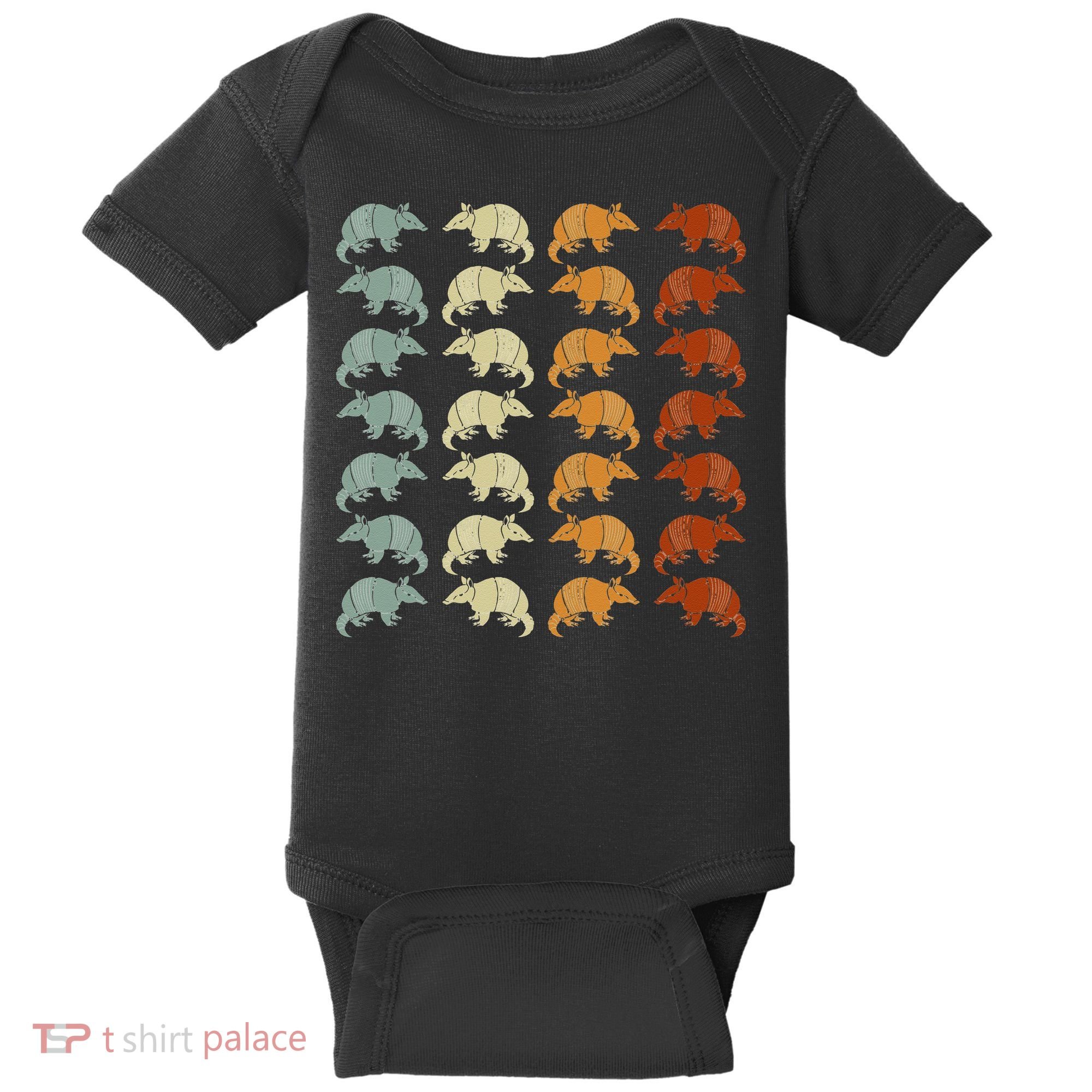 Retro Wild Nature Armadillo Lover Animal Armadillo Baby Bodysuit