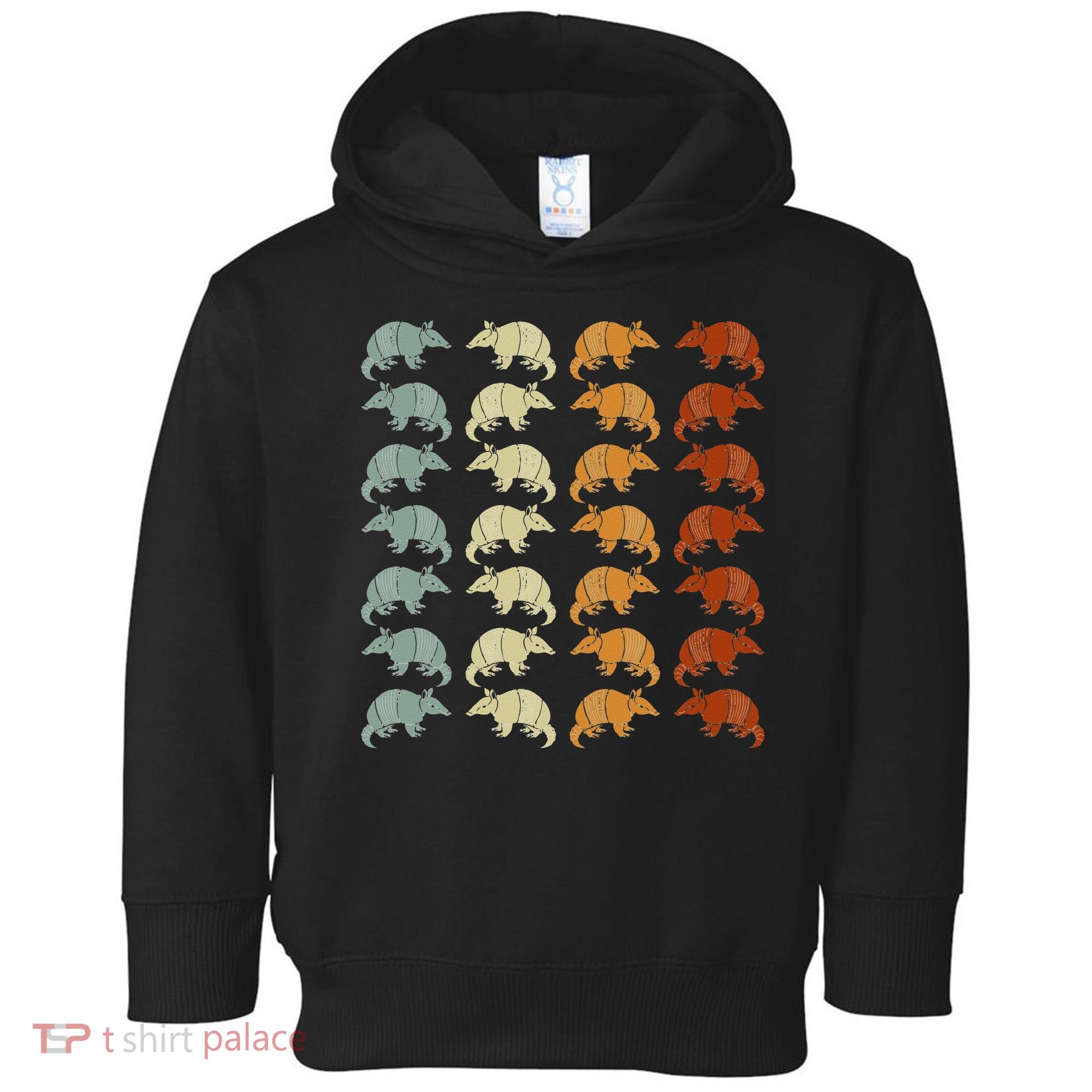 Retro Wild Nature Armadillo Lover Animal Armadillo Toddler Hoodie
