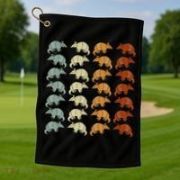 Retro Wild Nature Armadillo Lover Animal Armadillo Golf Towel thumb 1