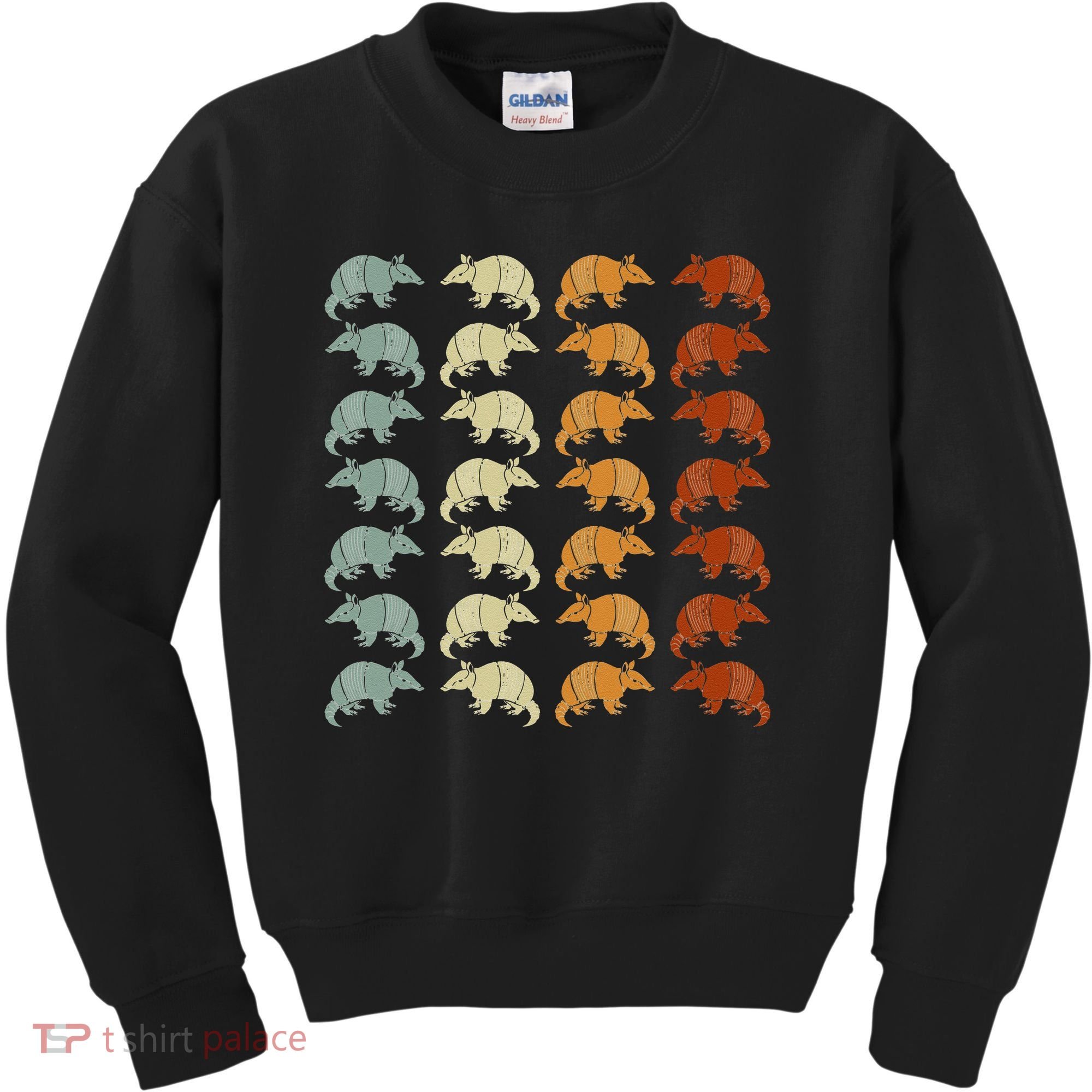 Retro Wild Nature Armadillo Lover Animal Armadillo Kids Sweatshirt