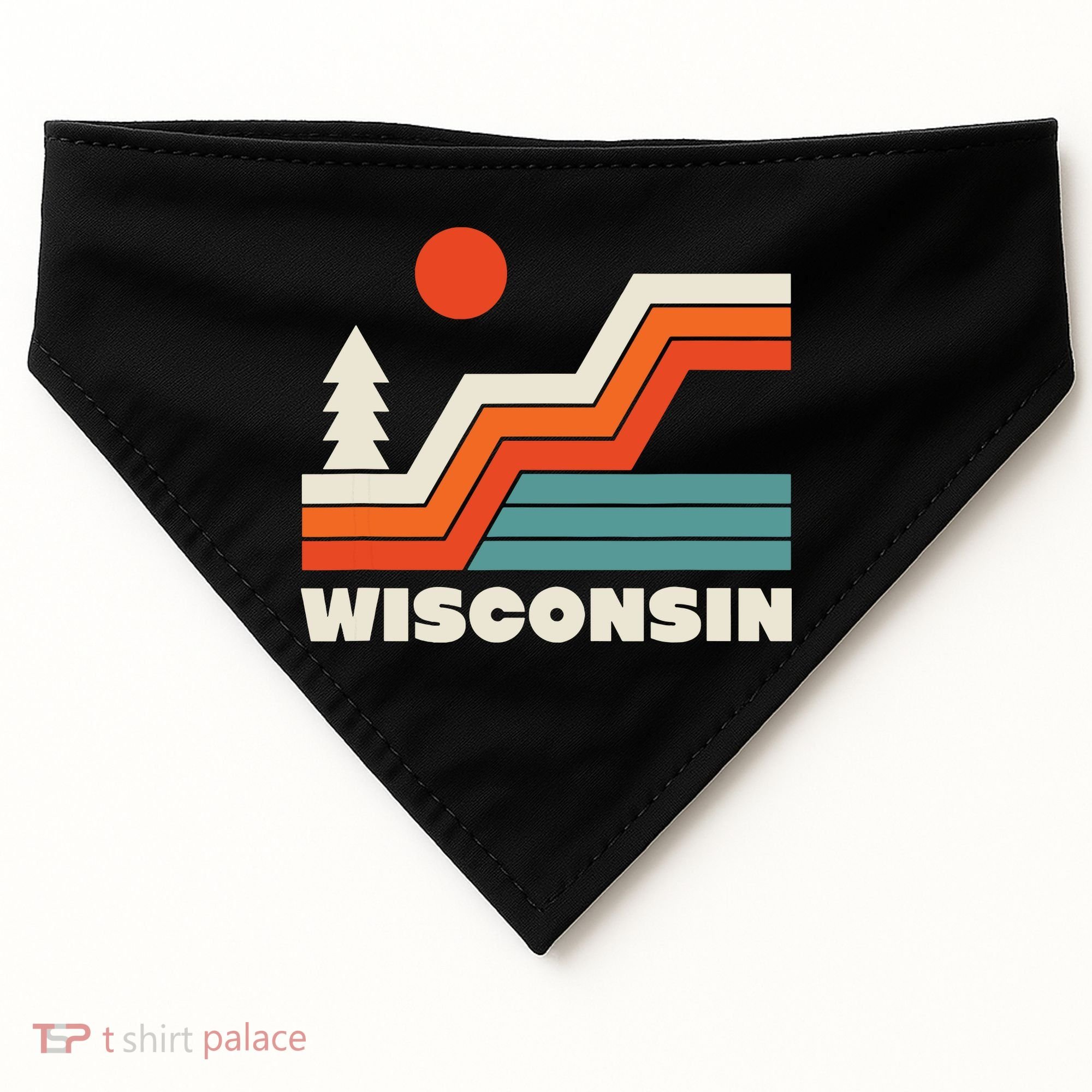 Retro Wisconsin Outdoors Nature USA-Made Doggie Bandana