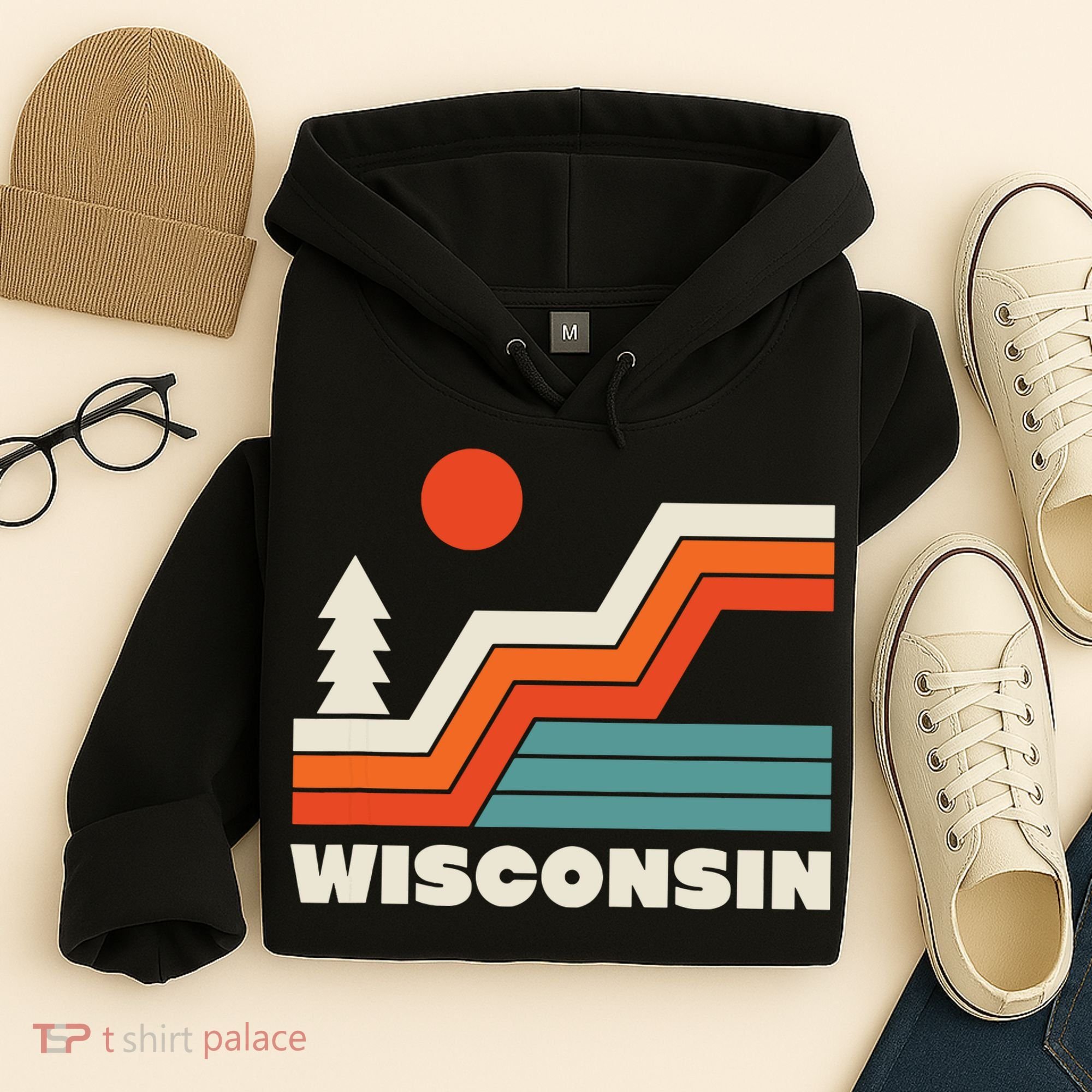 Retro Wisconsin Outdoors Nature Hoodie