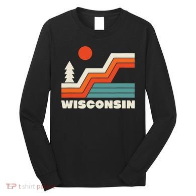 Retro Wisconsin Outdoors Nature Long Sleeve Shirt