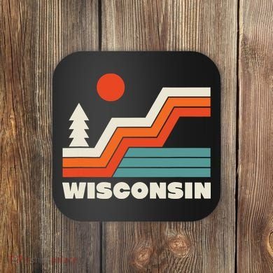 Retro Wisconsin Outdoors Nature Coaster