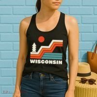 Retro Wisconsin Outdoors Nature Women's Tank Top thumb 2