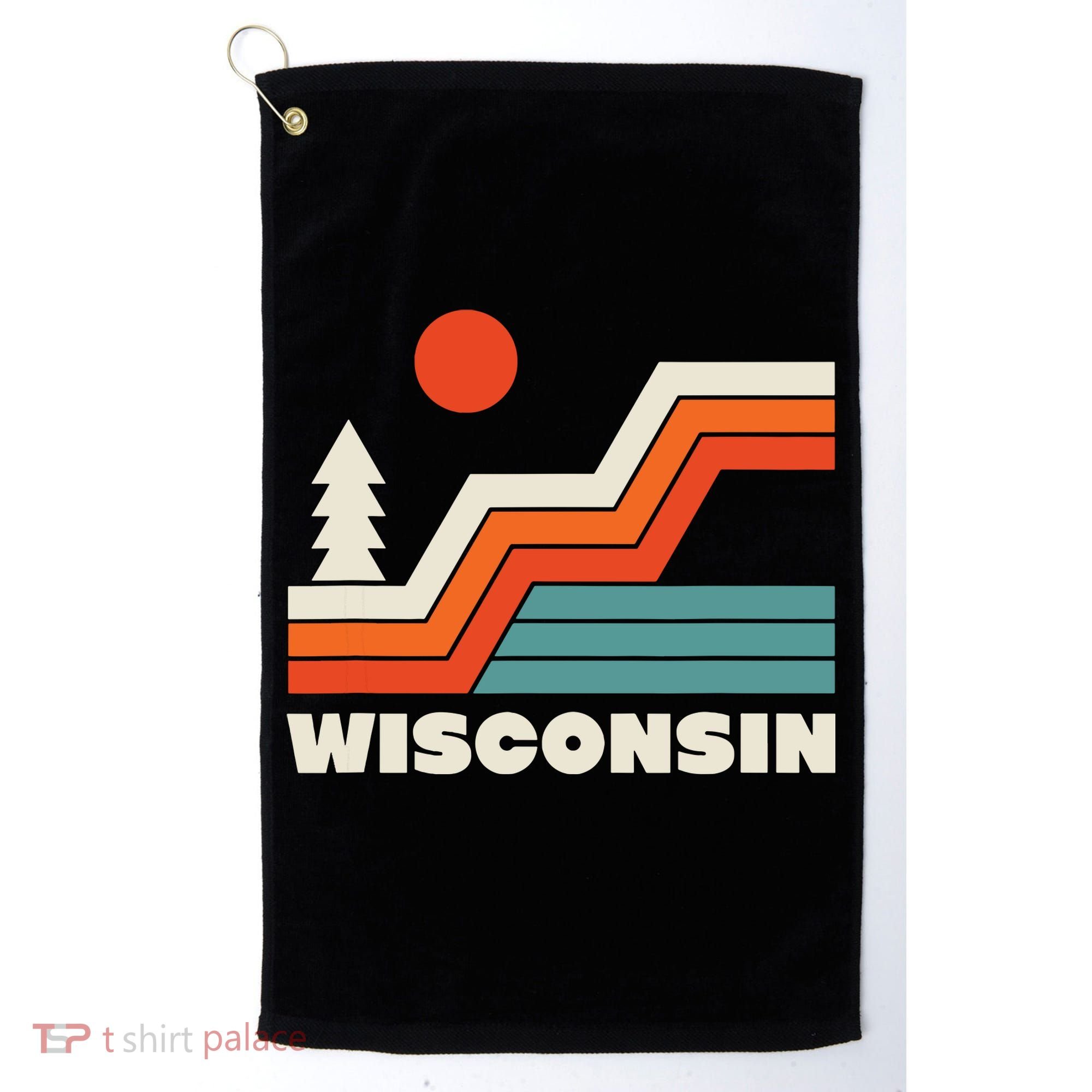 Retro Wisconsin Outdoors Nature Golf Towel